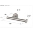 Remer Inox SSXI61 Горизонтальный Сталь Держатель туалетной бумаги 8x16x4,5 см, Италия - фото 2