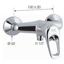 Remer Kiss K33 Для душа Хром глянцевый Смеситель 11x21,5x12 см, для душа, Италия - фото 1 - фото 2