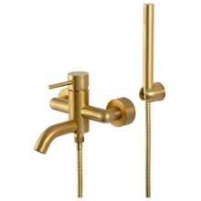 Remer X-Style X02BG Для ванны Золото брашированное Смеситель для ванны, Италия - фото 1 - фото 1