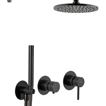 Remer X Style X96S02OCFP Черный брашированный Хром Душевая система Италия - фото 1 - фото 2