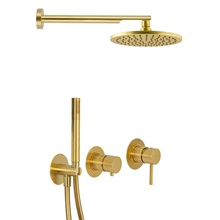 Remer X Style X96S02OBG Брашированное золото Душевой комплект Италия - фото 1 - фото 1