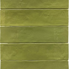 Revoir Paris Studio WW_056 Matcha Glossy Настенная плитка 6,2x25 см, Бельгия - фото 1 - фото 2