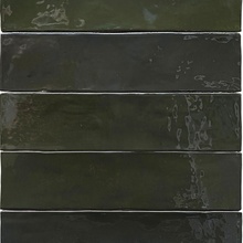 Revoir Paris Studio WW_061 Vert Bouteille Glossy Настенная плитка 6,2x25 см, Бельгия - фото 1 - фото 2