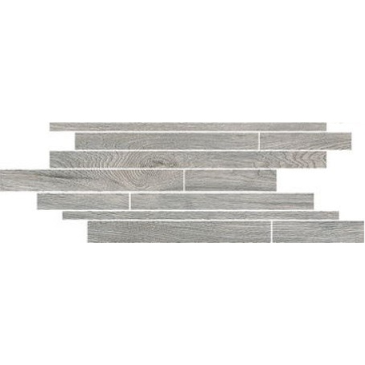 Rex Ceramiche (Florim) Selection Oak 738016 Gray Mod Listello Sfal 15x45 Мозаика 15x45 см, Италия, под дерево - фото 1
