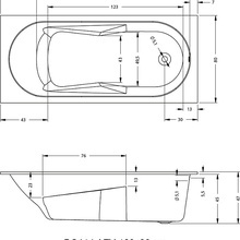 Riho Lazy B081001005 180х80 Акриловая ванна 180x80x45 см, Нидерланды - фото 1 - фото 3
