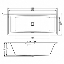 Riho Still Square B099032005 180х80 (заполнение через перелив) Акриловая ванна 180x80x47 см, Нидерланды - фото 1 - фото 2
