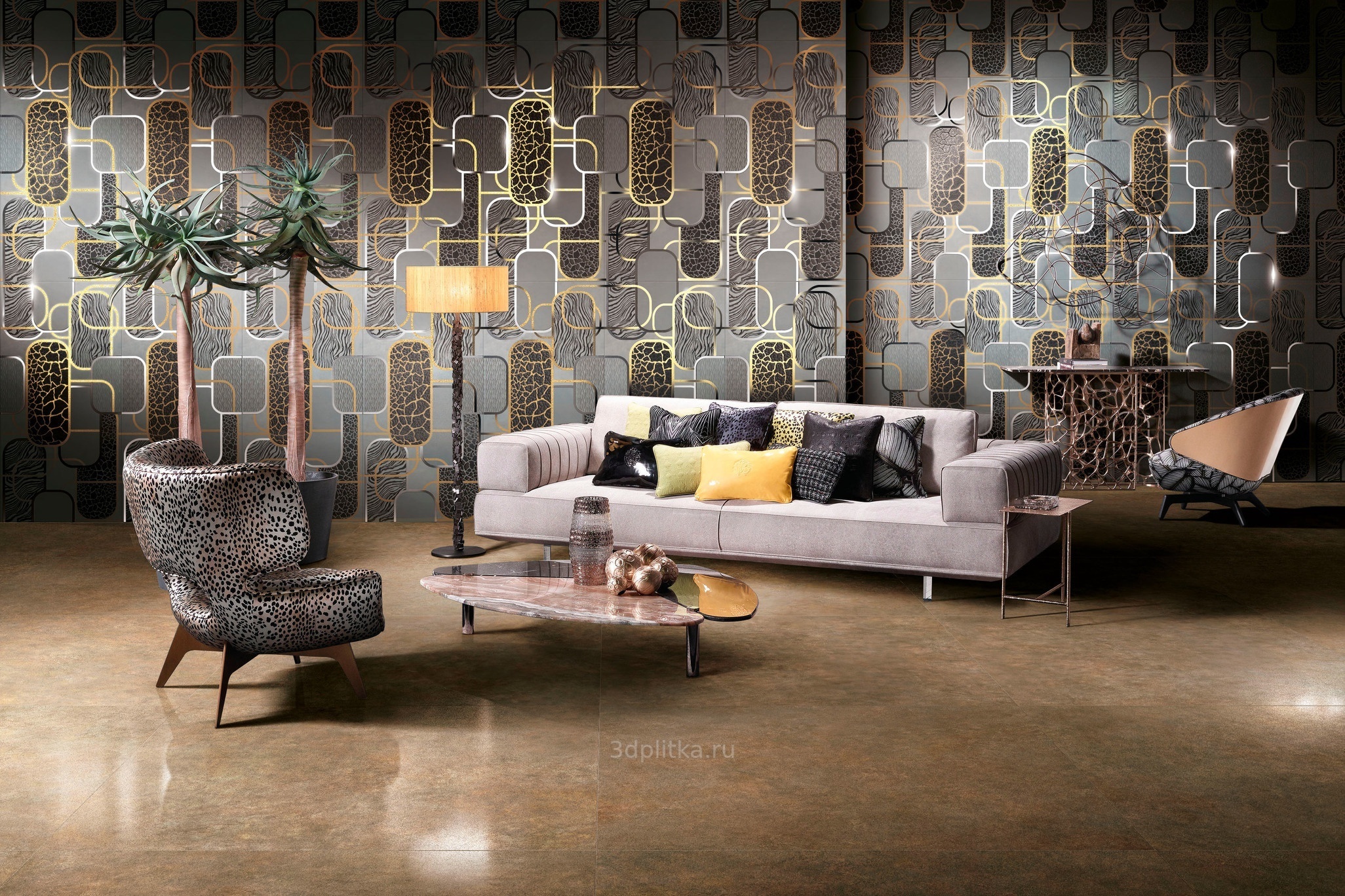 Roberto Cavalli Home Metal Soul 80x80, Италия - фото интерьера 1
