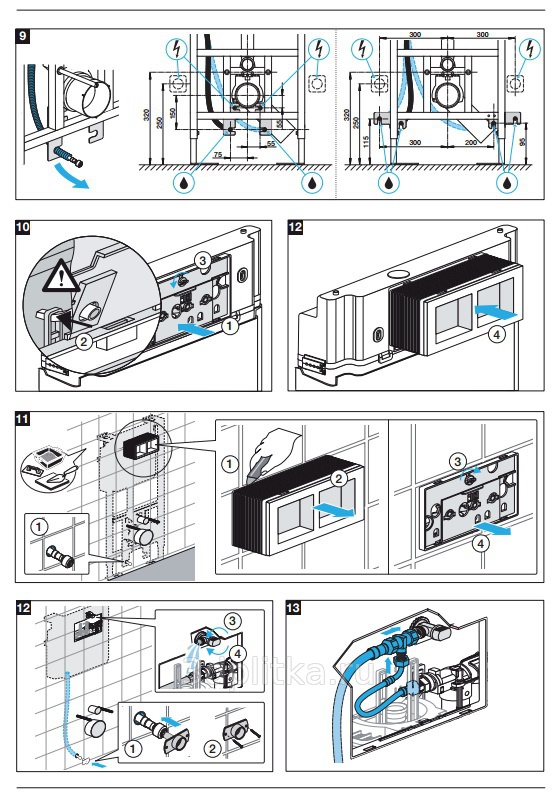 GEBERIT 111300005 Inodoro de pared Duofix con cisterna Sigma Guía de instalación