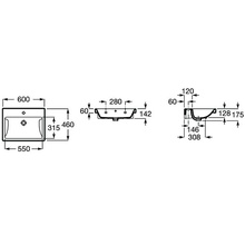 Roca The Gap 3270M1004 Белая 60 Раковина 46x60x17,5 см, Испания - фото 1 - фото 4