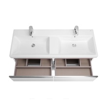 Roca The Gap ZRU9307637 Белый глянцевый 120 Тумба для раковины 45,3x117x51,5 см, Испания - фото 1 - фото 4
