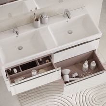 Roca The Gap ZRU9307637 Белый глянцевый 120 Тумба для раковины 45,3x117x51,5 см, Испания - фото 1 - фото 2