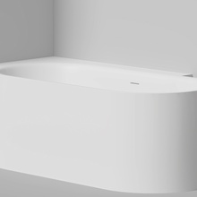 Salini Perla CL 1049202M Белый матовый 180х90 L с д/к Ванна из литьевого мрамора 180x90x60,5 см, Италия - фото 1 - фото 3