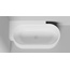 Salini Perla CL 1049202M Белый матовый 180х90 L с д/к Ванна из литьевого мрамора 180x90x60,5 см, Италия - фото 1