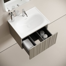 Sancos Code CD60GP Серая платина 60 Тумба для раковины 45,3x59x40 см, Италия - фото 1 - фото 3