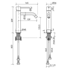 Sancos Etna SC9003MB Для раковины Черный матовый Смеситель 20,9x4,8x16,5 см, для раковины, Италия - фото 1 - фото 4