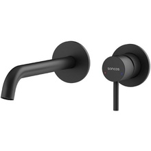 Sancos Etna SC9004MB Для раковины Черный матовый Смеситель 20,2x16,7x6,5 см, для раковины, Италия - фото 1 - фото 1