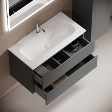 Sancos Folk FL90ES Ergraut soft 90 Тумба для раковины 44,5x89x50 см, Италия - фото 1 - фото 4