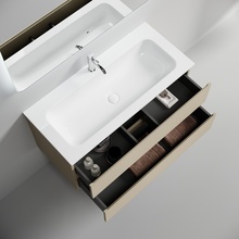 Sancos Folk FL100CP Капучино матовый 100 Тумба для раковины 44,5x99,5x50 см, Италия - фото 1 - фото 3