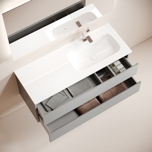 Sancos Folk FL120RES Ergraut soft 120 R Тумба для раковины 44,5x119,5x50 см, Италия - фото 1 - фото 3