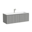 Sancos Ламель LM120WG Тёплый серый 120 Тумба для раковины 44,5x119,5x40,6 см, Италия - фото 1
