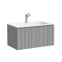 Sancos Ламель LM80WG Тёплый серый 80 Тумба для раковины 44,5x79x40,6 см, Италия - фото 1 - фото 1