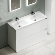 Sancos Libra Floor LB120F-2W Белый глянец 120 Тумба для раковины 45x119x84 см, Италия - фото 1 - фото 3