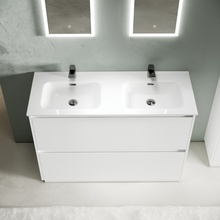 Sancos Libra Floor LB120F-2W Белый глянец 120 Тумба для раковины 45x119x84 см, Италия - фото 1 - фото 4