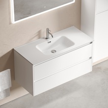 Sancos Libra LB100W Белый глянец 100 Тумба для раковины 45x99x50 см, Италия - фото 1 - фото 3