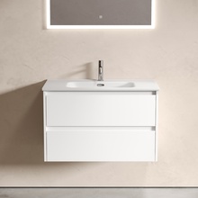 Sancos Libra LB80W Белый глянец 80 Тумба для раковины 45x79x50 см, Италия - фото 1 - фото 2