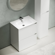 Sancos Libra LB70FW Белый глянец 70 Тумба для раковины 45x69x84 см, Италия - фото 1 - фото 3