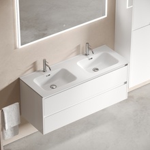 Sancos Libra LB120-2W Белый глянец 120 Тумба для раковины 45x119x50 см, Италия - фото 1 - фото 3