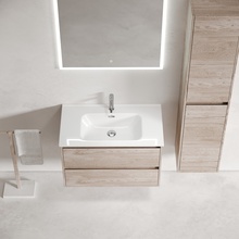 Sancos Libra LB80EG Дуб Галифакс натуральный 80 Тумба для раковины 45x79x50 см, Италия - фото 1 - фото 4