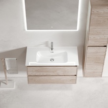 Sancos Libra LB90EG Дуб Галифакс натуральный 90 Тумба для раковины 45x89x50 см, Италия - фото 1 - фото 4