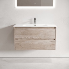 Sancos Libra LB90EG Дуб Галифакс натуральный 90 Тумба для раковины 45x89x50 см, Италия - фото 1 - фото 2