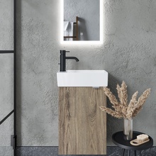 Sancos Mini MN35ECHL Дуб чарльстон 35 L Тумба для раковины 20,5x35,5x50 см, Италия - фото 1 - 2 Sancos Mini MN35ECHL Дуб чарльстон 35 L Тумба для раковины 20,5x35,5x50 см, Италия - фото 1 - фото 2