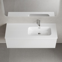 Sancos Snob R 1.0 SNR1.0120RW Bianco 120 R Тумба для раковины 44,5x119,5x40,6 см, Италия - фото 1 - фото 4