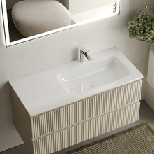 Sancos Snob R SNR100RCE Beige Soft 100 R Тумба для раковины 44,5x99,5x50 см, Италия - фото 1 - фото 2