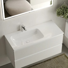 Sancos Snob R SNR100LW Bianco 100 L Тумба для раковины 44,5x99,5x50 см, Италия - фото 1 - фото 3