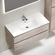 Sancos Urban UR100EG Дуб галифакс натуральный 100 Тумба для раковины 45x99x55 см, Италия - фото 1 - фото 3