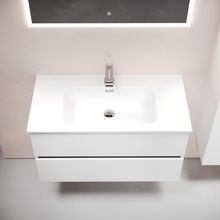 Sancos Urban UR90W Белый глянец 90 Тумба для раковины 45x89x55 см, Италия - фото 1 - фото 4