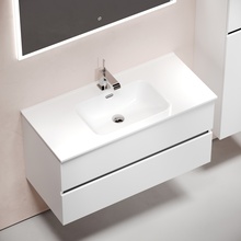 Sancos Urban UR100W Белый глянец 100 Тумба для раковины 45x99x55 см, Италия - фото 1 - фото 3