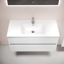 Sancos Urban UR100W Белый глянец 100 Тумба для раковины 45x99x55 см, Италия - фото 1 - фото 4