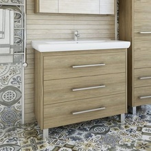 Sanflor Ларго С0002113 Швейцарский вяз 100 Тумба для раковины 44x96,2x82 см, Россия - фото 1 - фото 1