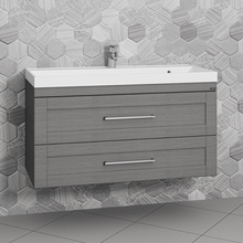 СанТа Венера 221021 Подвесная Дуб серый 100 Тумба для раковины 44x100x47 см, Россия - фото 1 - фото 1