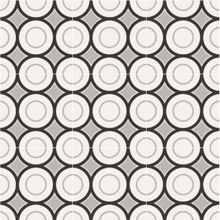 Sant Agostino Patchwork Black White CSAPBW0520 B&W 05 Керамогранит 20x20 см, Италия, под бетон  - фото 1