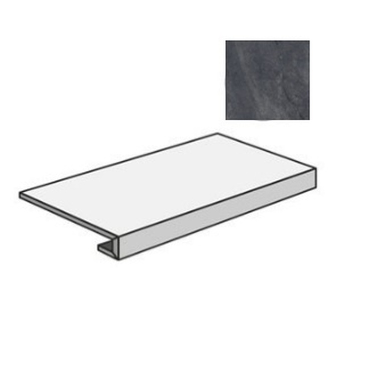 Sant Agostino Bergstone CSAGRBBL12 Gradone Black Ступень 33x120 см, Италия, под камень  - фото 1