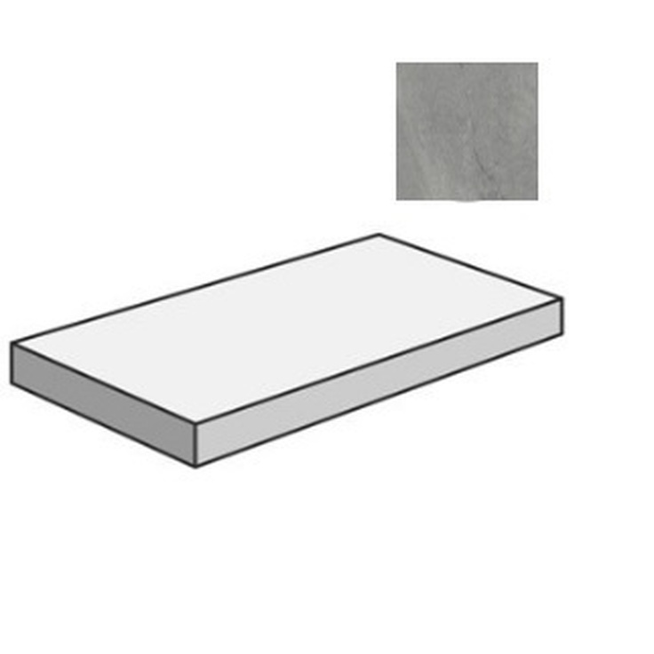 Sant Agostino Bergstone CSAGDBDA12 Gradone Angolare Dx Dark Угловая ступень 33x120 см, Италия, под камень  - фото 1