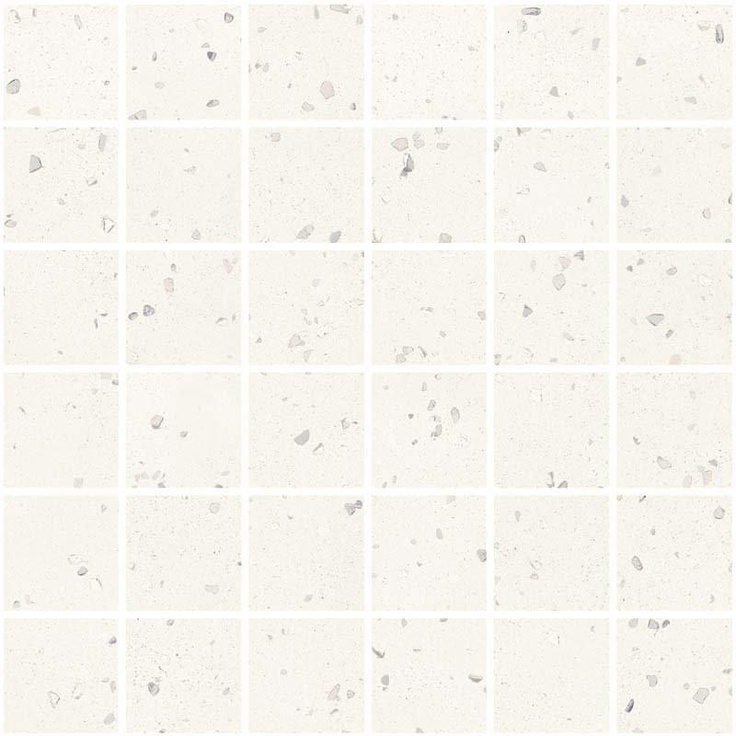 Sant Agostino Deconcrete CSAMDIWH30 Mosaico Micro White Мозаика 30x30 см, Италия, терраццо - фото 1