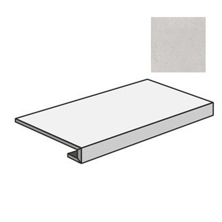 Sant Agostino Deconcrete CSAGDIPE12 De-Micro Pearl Ступень 33x120 см, Италия, терраццо - фото 1 Sant Agostino Deconcrete CSAGDIPE12 De-Micro Pearl Ступень 33x120 см, Италия, терраццо - фото 1