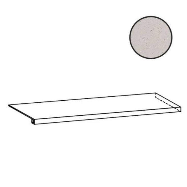 Sant Agostino Deconcrete CSAGDDIP12 Ang Gradone De Micro Dx Pearl Угловая ступень 33x120 см, Италия, терраццо - фото 1 Sant Agostino Deconcrete CSAGDDIP12 Ang Gradone De Micro Dx Pearl Угловая ступень 33x120 см, Италия, терраццо - фото 1